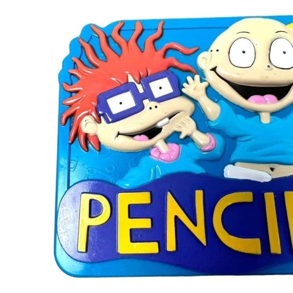 Vintage Rugrats 1998 Viacom Nickelodeon Hard Pencil Box Case Storage Container‎